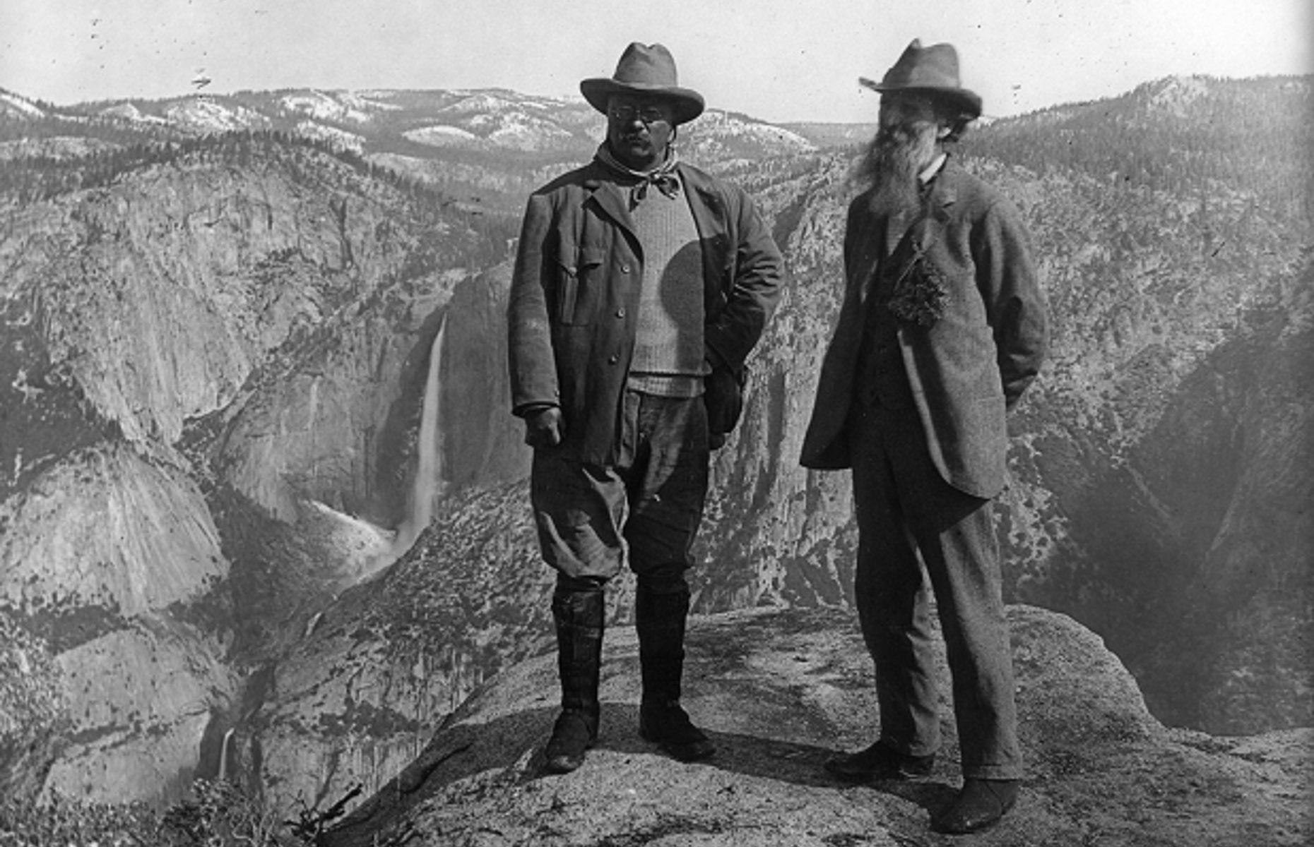 <p>In 1890, Congress allocated over 1,500 square miles of land (roughly the size of Rhode Island) for what would become Yosemite National Park. The state-controlled Yosemite Valley and Mariposa Grove were added to the park in 1906, after President Theodore Roosevelt traveled to California in 1903 and requested that John Muir join him on a camping trip. Roosevelt, having slept under the gargantuan sequoias of Mariposa Grove, echoed Muir’s sentiments and compared the experience to "lying in a great solemn cathedral."</p>