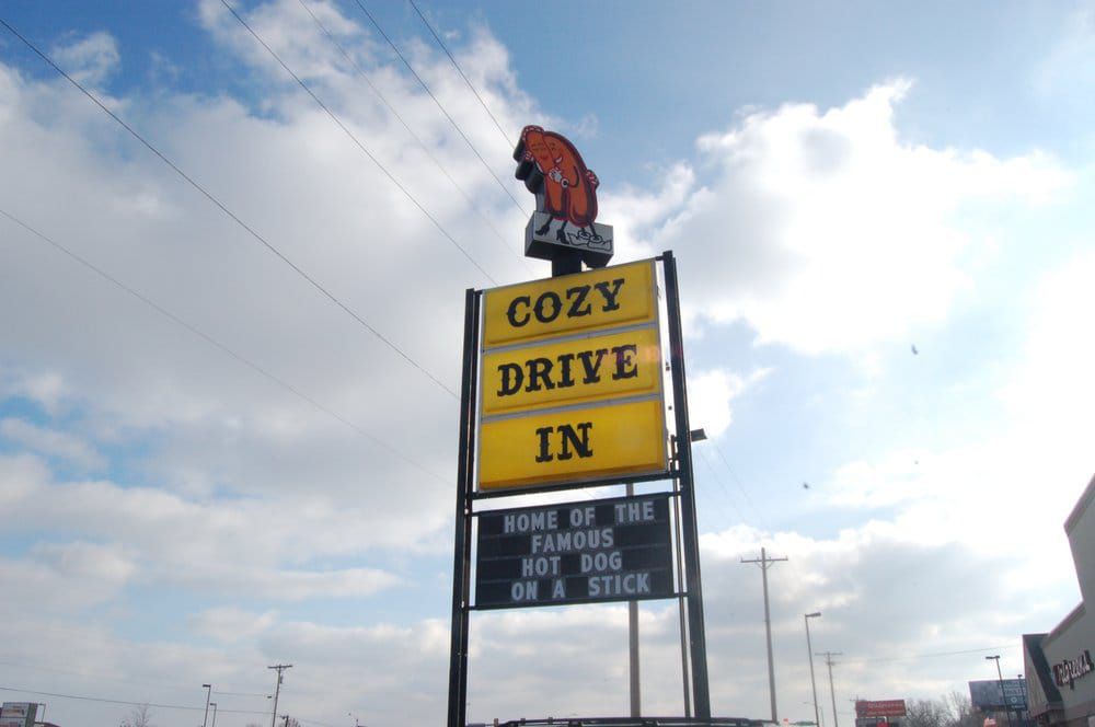 <p><b>Springfield, Illinois</b></p><p>Known almost as much for its adorable hot dog couple logo as its corn dogs, the <a href="https://www.cozydogdrivein.com">Cozy Dog Drive In</a> has been in operation since 1949. Original owner Ed Waldmire developed the cozy dog while in the Air Force, and opened the restaurant after being discharged because the corn dogs, with batter that actually stuck to the hot dog, were so popular. They only cost 15 cents originally, and today they'll still only set you back $3.  </p>
