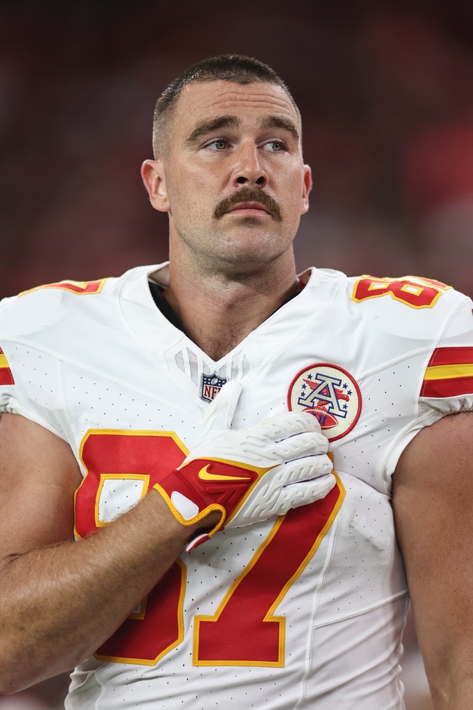Travis was rocking a mustache—which he debuted in August during training camp—when he was first introduced to Taylor . As he later noted of the era, "That 'stache and the 87 jersey was pretty iconic there for a little bit, and I had it when I met Taylor for the first time."