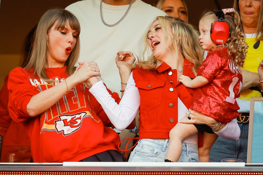 Another sign that Travis could be The 1 ? Taylor started bonding with Brittany Mahomes —the wife of Travis' BFF and teammate Patrick Mahomes —in and outside of NFL games .