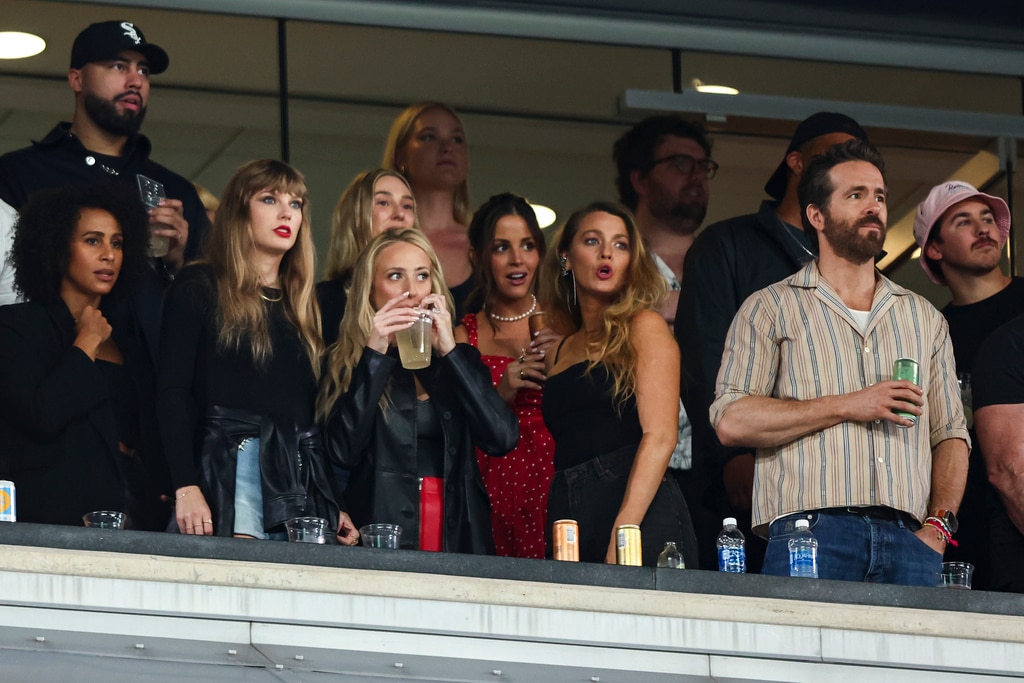 As an indication that the relationship was heating up, Taylor brought her squad —including friends Blake Lively , Ryan Reynolds , Sophie Turner , Hugh Jackman , Sabrina Carpenter and Antoni Porowski —to watch the Chiefs play against the New York Jets at MetLife Stadium in New Jersey.