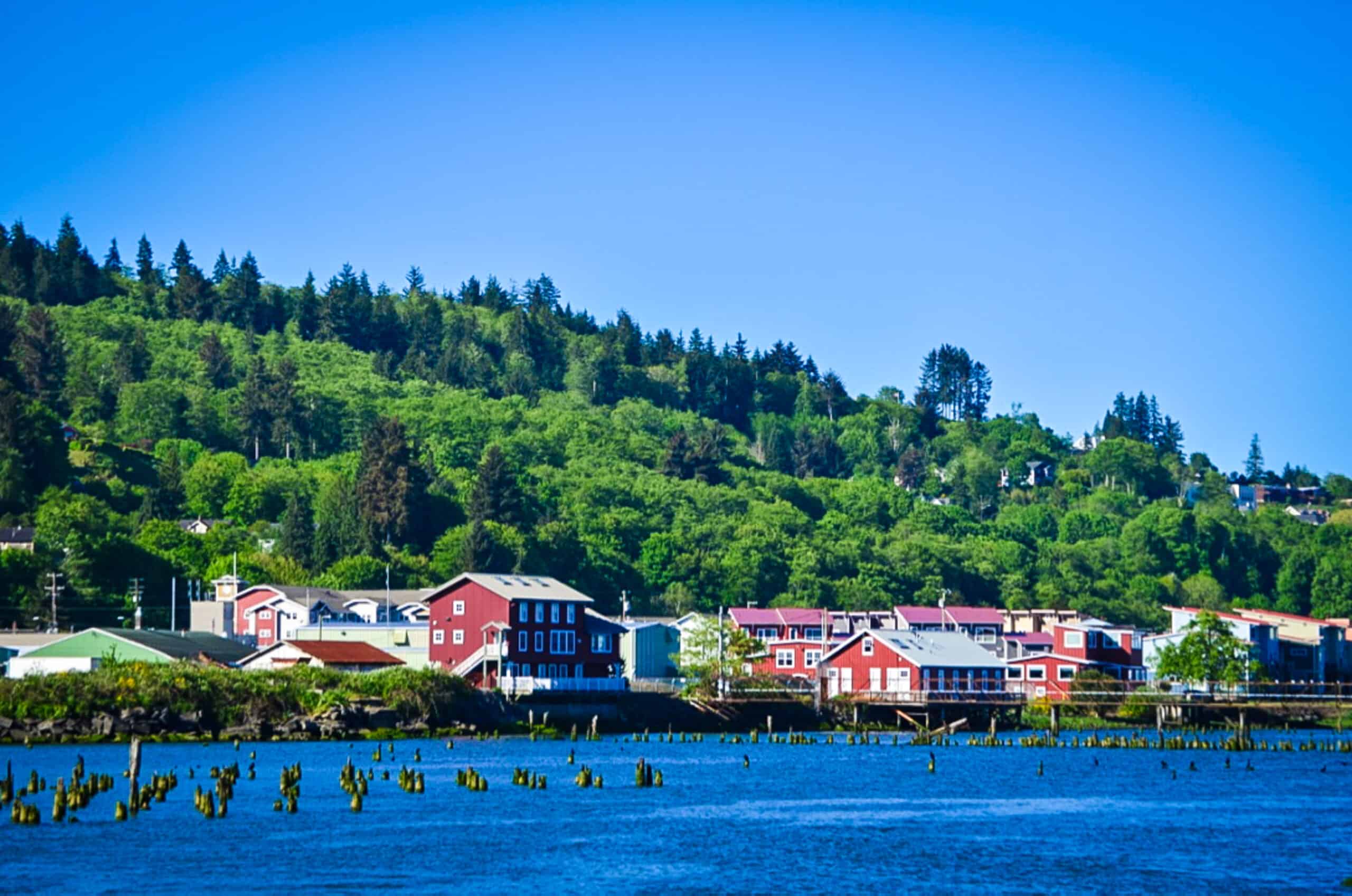<p>The coastal town tucked away in the Northwestern corner of Oregon is Astoria. The picturesque coastal city is the oldest city in the state. It’s cute and quaint and has been featured in several films, including <em>The Goonies, Free Willy, Into The Wild</em>, and <em>Kindergarten Cop</em>. The town holds several festivals each year, including The Fisher Poets Gathering, which showcases writers sharing stories related to the fishing industry, and the Dark Arts Festival, which highlights the arts of glassblowing, blacksmithing, and dark beers. This is a great city for creative folks.</p>