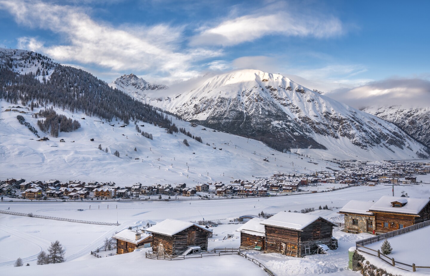 <h2>7. Livigno</h2> <ul>   <li><b>Location: </b>Livigno, Italy</li>   <li><b>Best for: </b>Unique dining and local specialties</li>   <li><b>Where to stay:</b> <a class="Link" href="https://www.hotelsonne.net/en/" rel="noopener">Eco & Wellness Boutique Hotel Sonne</a>: A boutique hotel with a quintessential ski chalet vibe, the family-run Sonne is filled with fireplaces, wood detailing, natural stone, and warm fabrics for a peaceful stay.</li>  </ul> <p>Locals call Livigno “Little Tibet” due to its high altitude, isolated location, and long, cold winters ideal for an extended ski season, but the star of this region is the required carb-heavy dishes that keep locals and skiers warm. Food in Livigno is delicious yet inexpensive, and no trip there would be complete without trying out the local specialty of <i>sciatt</i>, an addictive crispy buckwheat pancake with stringy cheese in its center. Another crowd pleaser, <i>pizzoccheri,</i> is a gut-busting dish made with a short tagliatelle pasta, cubed Casera cheese, potatoes, and cabbage with ample butter mixed in—and after ripping down over 71 miles of trails at an altitude climbing over 9,000 feet, it’s well-deserved.</p> <p>If you’re not hitting the slopes, stop by Livigno’s restaurants. Gourmands will find a variety of Michelin-starred eateries within a reasonable driving distance, including the classic <a class="Link" href="https://www.kempinski.com/en/grand-hotel-des-bains/restaurants-bars/ca-d-oro" rel="noopener">French Cà d’Oro restaurant</a>, Brazilian cuisine from Vivanda, Mediterranean at <a class="Link" href="https://www.talvo.ch/en/" rel="noopener">Talvo by Dalsass</a>, and creative dishes at <a class="Link" href="https://giardinohotels.ch/en/st-moritz/restaurants/restaurant-ecco-stmoritz/" rel="noopener">Ecco St. Moritz</a>.</p>