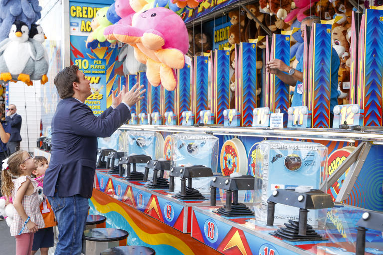 See Gov. Ron DeSantis and his kids at the Florida State Fair