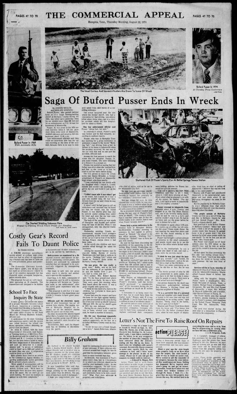 56 years after death, Tennessee folk hero Buford Pusser’s wife Pauline ...