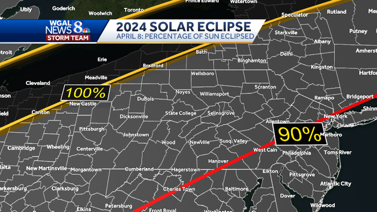 Here Are The 4 Pa Counties Where You Can See The Total Solar Eclipse 8597