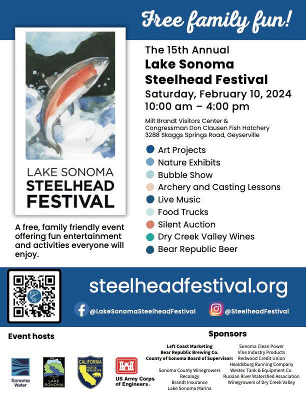 Lake Sonoma Steelhead Festival Slated Saturday Rain Or Shine