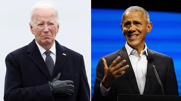 President Joe Biden and former President Barack Obama. Getty Images