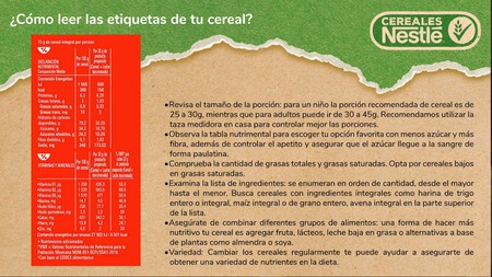 cómo leer las etiquetas de los cereales: guía para entender las calorías e información nutrimental de cada empaque