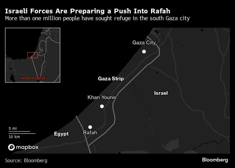 Israeli Forces Are Preparing a Push Into Rafah | More than one million people have sought refuge in the south Gaza city