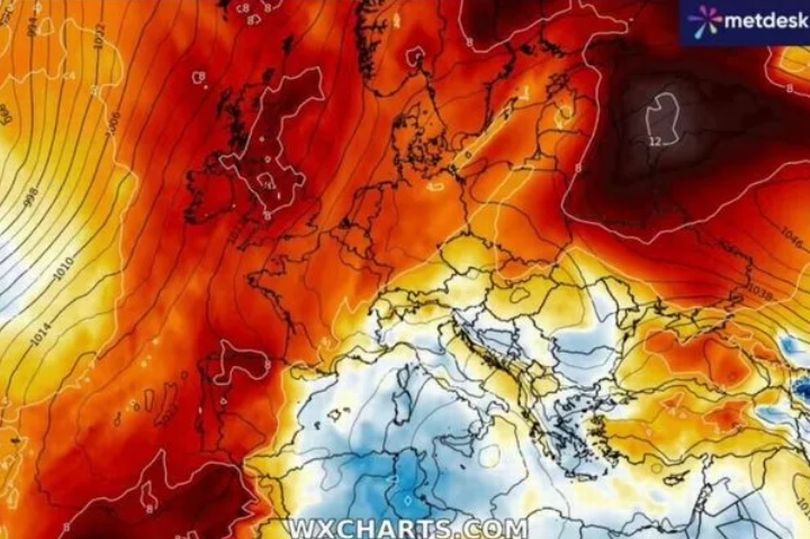 uk weather maps show country turn red in drastic shift next week