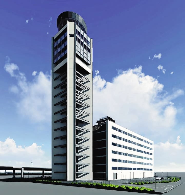 福岡空港に高さ94.2ｍの日本で2番目に高い新管制塔が10月末に完成予定【福岡市博多区】