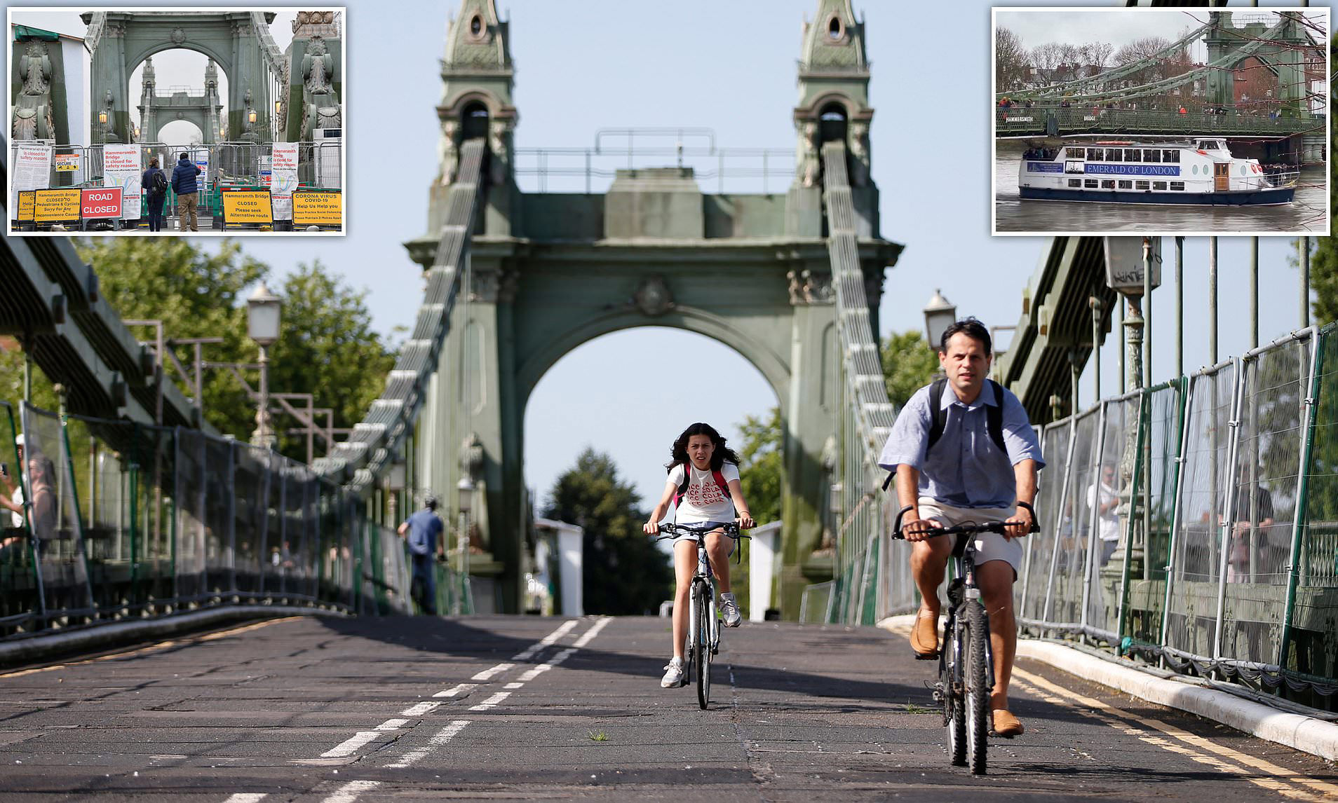 Hammersmith Bridge finally reopens - but only to cyclists as drivers ...