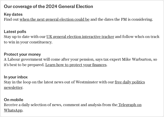 tory party manifesto 2024: rishi sunak's expected policies for the general election