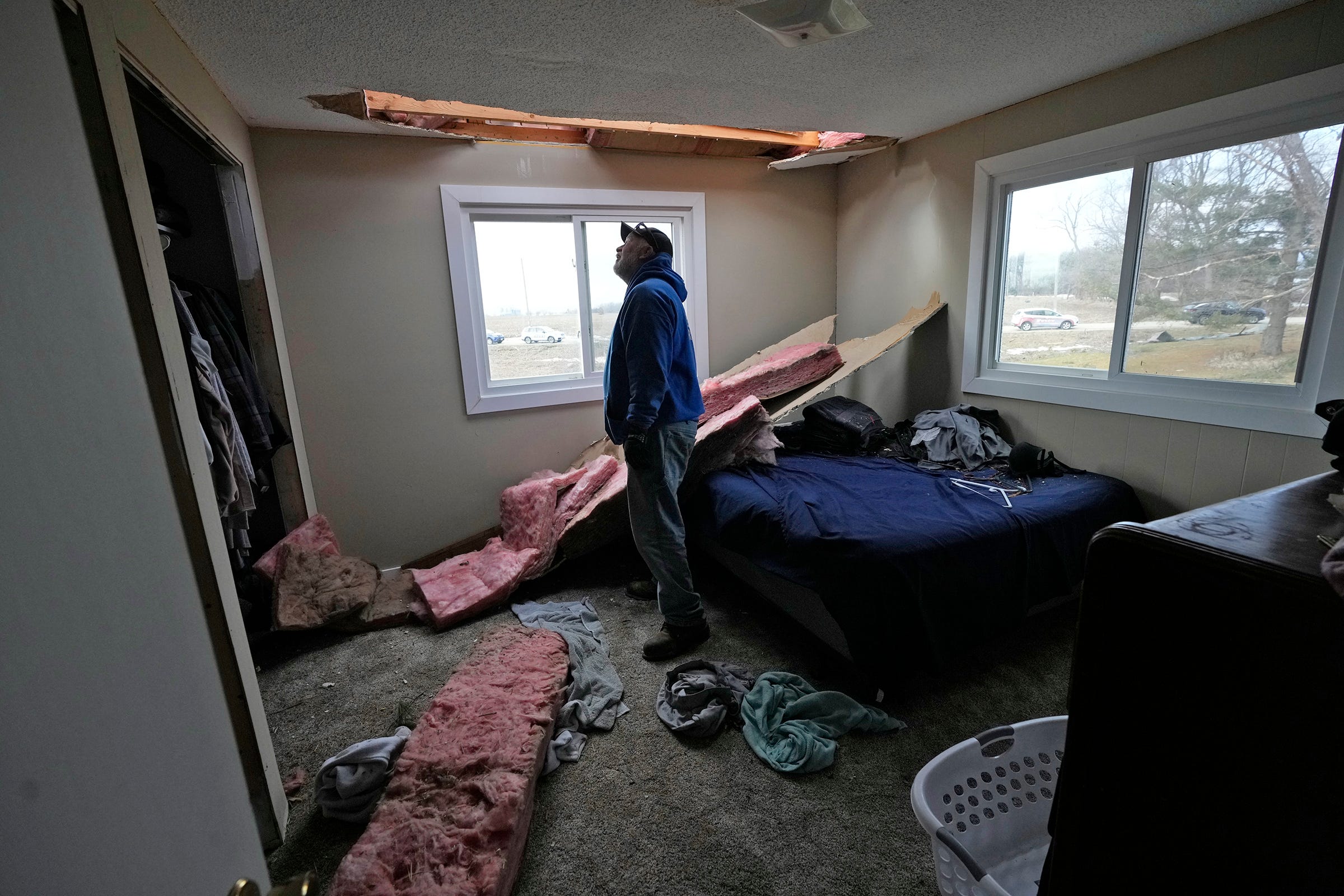 wisconsin's first february tornado leaves extensive damage in rural evansville