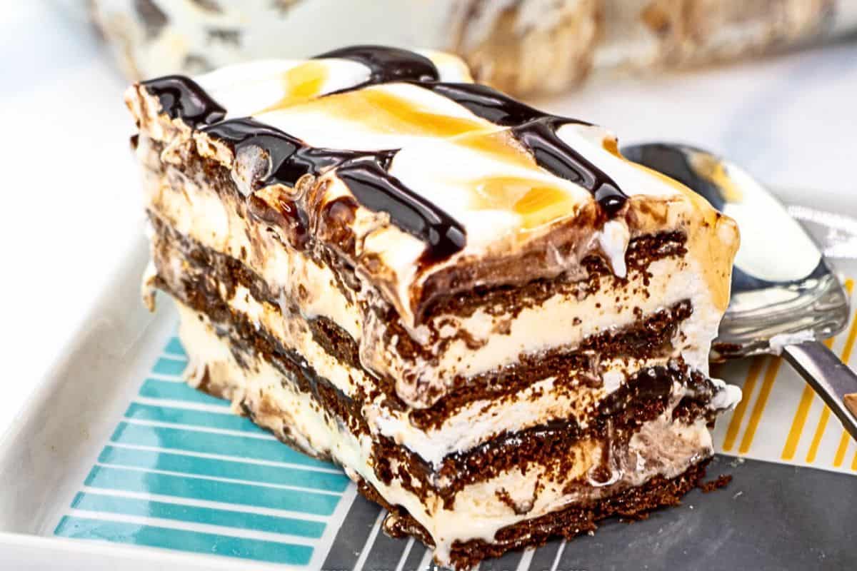 <p>Make a super easy treat for summer: Lazy Ice Cream Sandwich Cake. Just layer ice cream sandwiches, whipped cream, fudge, caramel, and nuts. It’s so easy and delicious.</p> <p><strong>Get the Recipe: <a href="https://www.manilaspoon.com/lazy-ice-cream-sandwich-cake/">Lazy Ice Cream Sandwich Cake</a></strong></p>