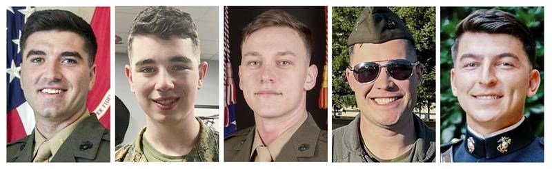 5 marines killed in helicopter crash identified as troops in their 20s