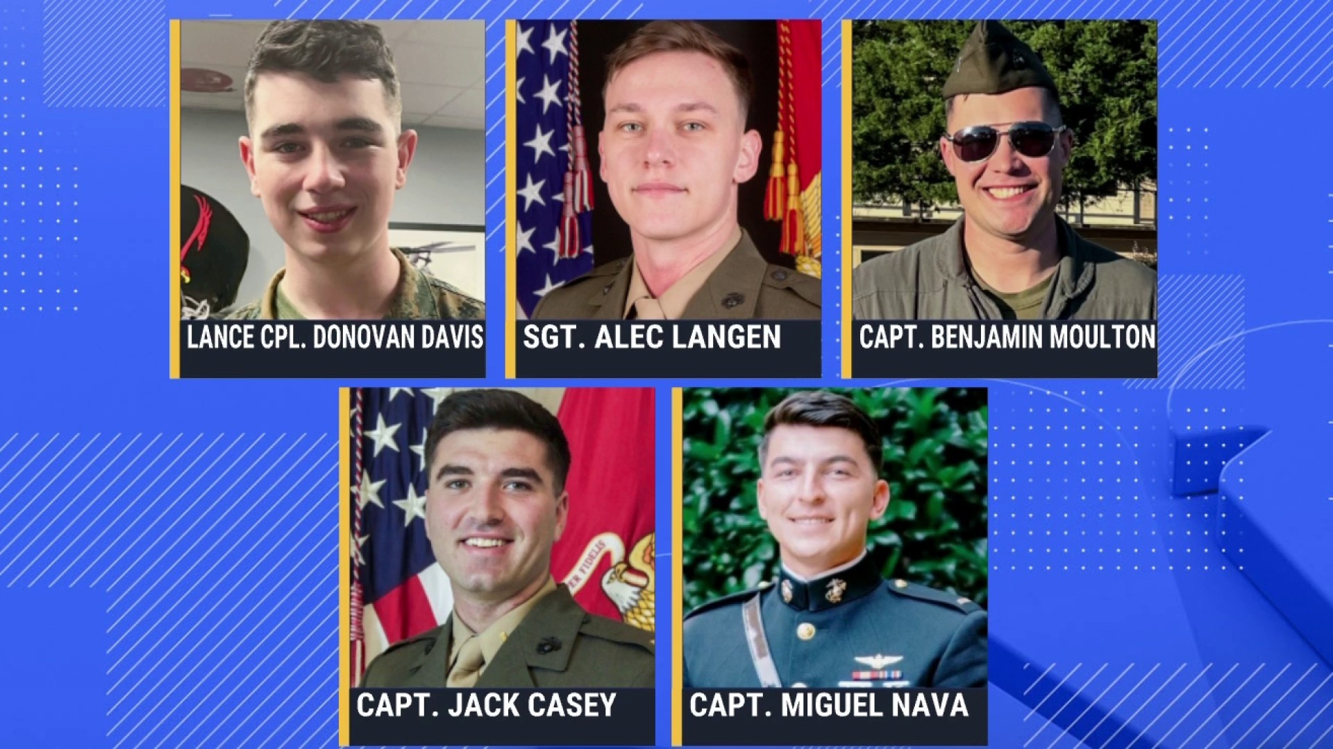 Five Marines Killed In Helicopter Crash Are Identified