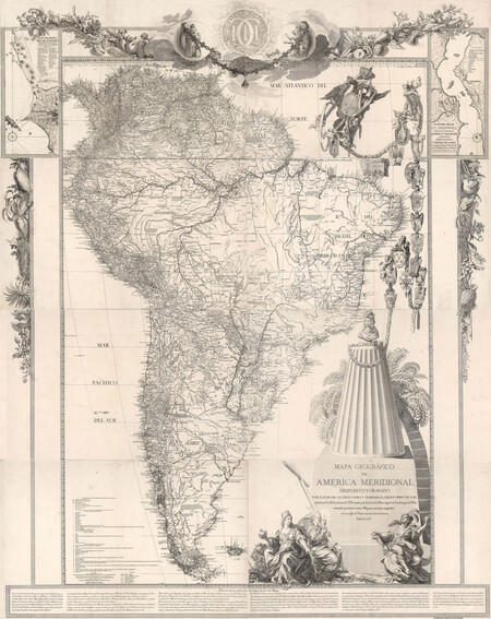 Mapa De Sudamerica Juan De La Cruz Cano Y Olmedilla