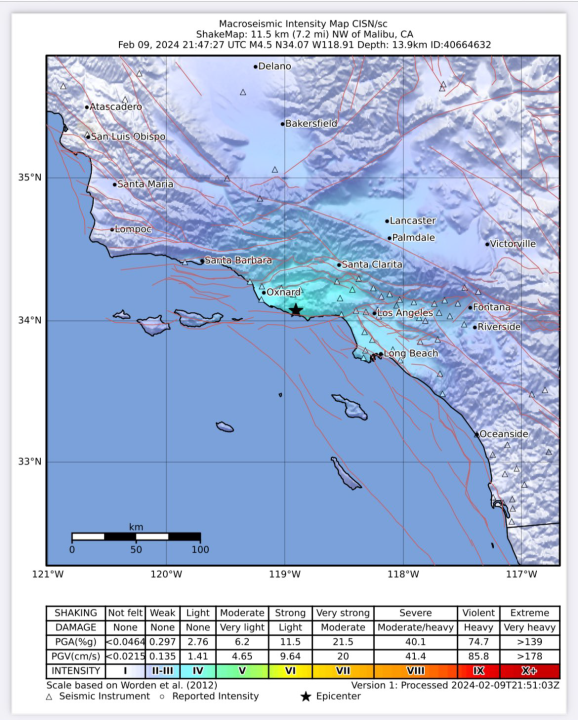 Magnitude 4.6 earthquake rattles Southern California