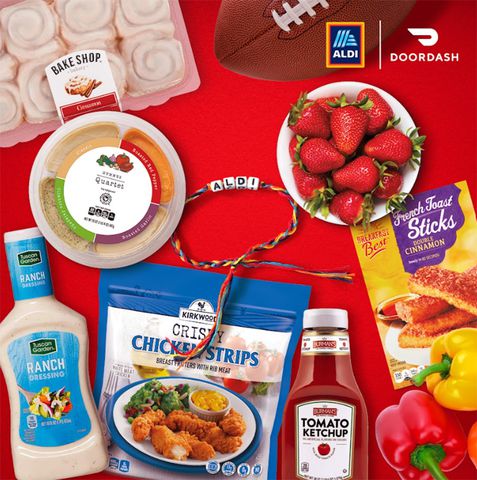 aldi is taking $19.89 off delivery orders now through the super bowl in honor of taylor swift