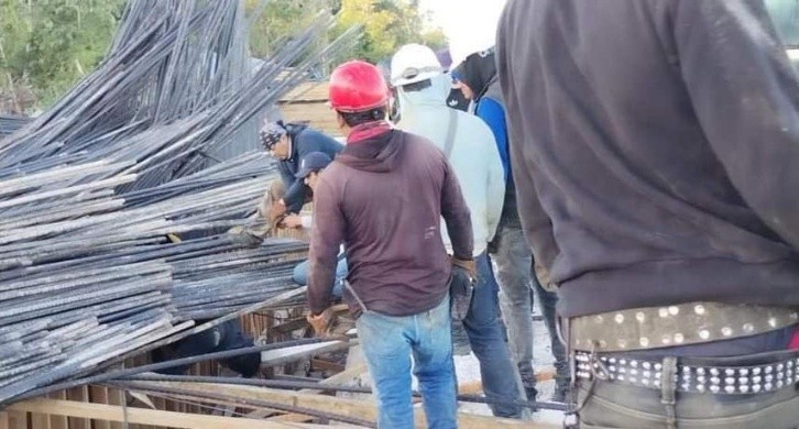 quintana roo: así fue el derrumbe en obra del tren maya que dejó a dos trabajadores sepultados
