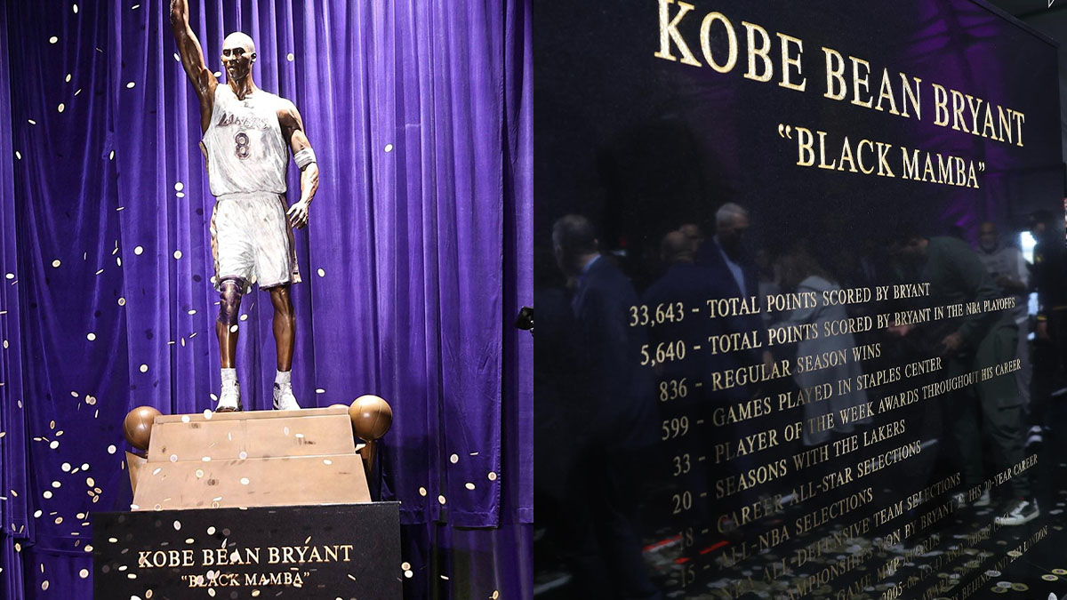 kobe bryant's legacy immortalized with unveiling of statue