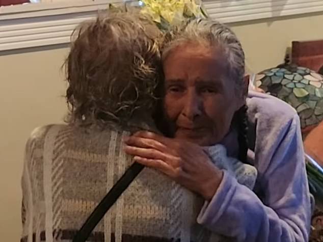 tear-jerking moment twin sisters aged 90 reunite after eighty-one years apart: siblings were split up after being orphaned and found each other through dna testing