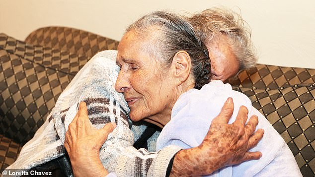 tear-jerking moment twin sisters aged 90 reunite after eighty-one years apart: siblings were split up after being orphaned and found each other through dna testing