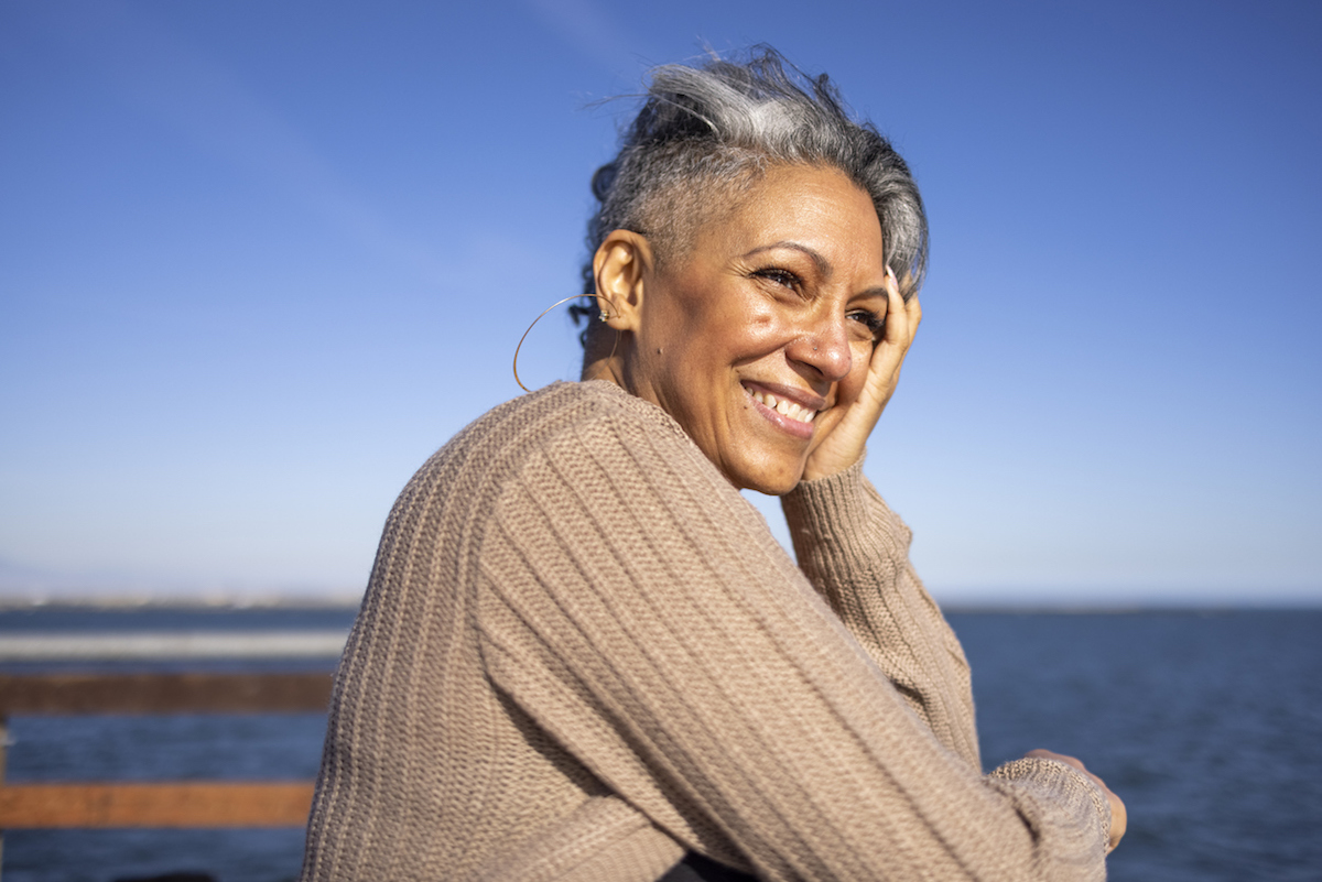 <p>A mature black woman relaxes on the pier at the beach.</p><p>Opt for an undercut if you're looking to go bold. "It's usually done on a pixie and is an edgy look for youth that looks as good on those over 60," says Abdullah. "It's for those with a rebellious spirit."</p><p>The style doesn't have to be restricted to a pixie—you could also shave one side only and bring all of your hair to the other side of your head. With salt and pepper hair, it'll make a real statement.</p>