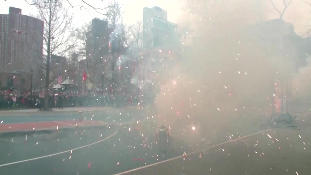 Annual Firecracker Ceremony Held In Chinatown For Lunar New Year