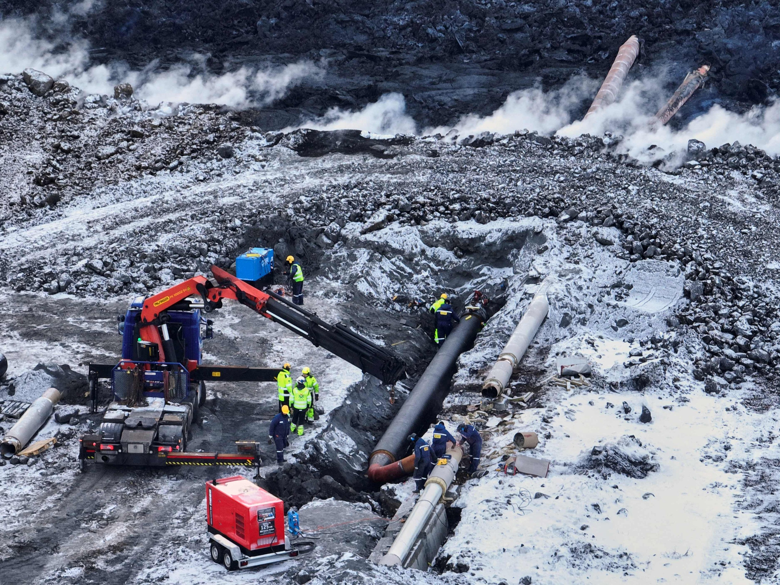 tulivuorenpurkaus islannissa päättyi, mutta lämminvesiverkoston korjaaminen vie vielä päiviä
