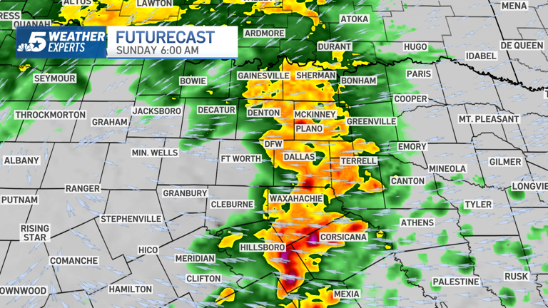 NBC 5 Forecast: Showers and storms for North Texas; Snow chances to the ...