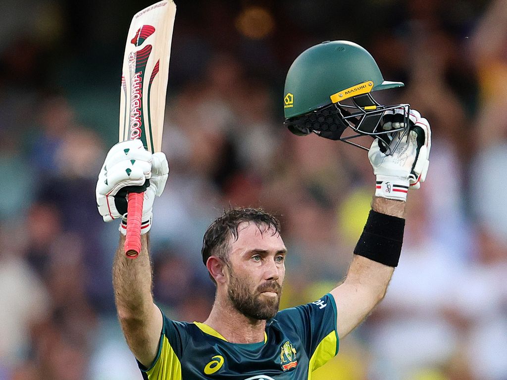 maxwell's record-equalling t20 ton leads australia to victory
