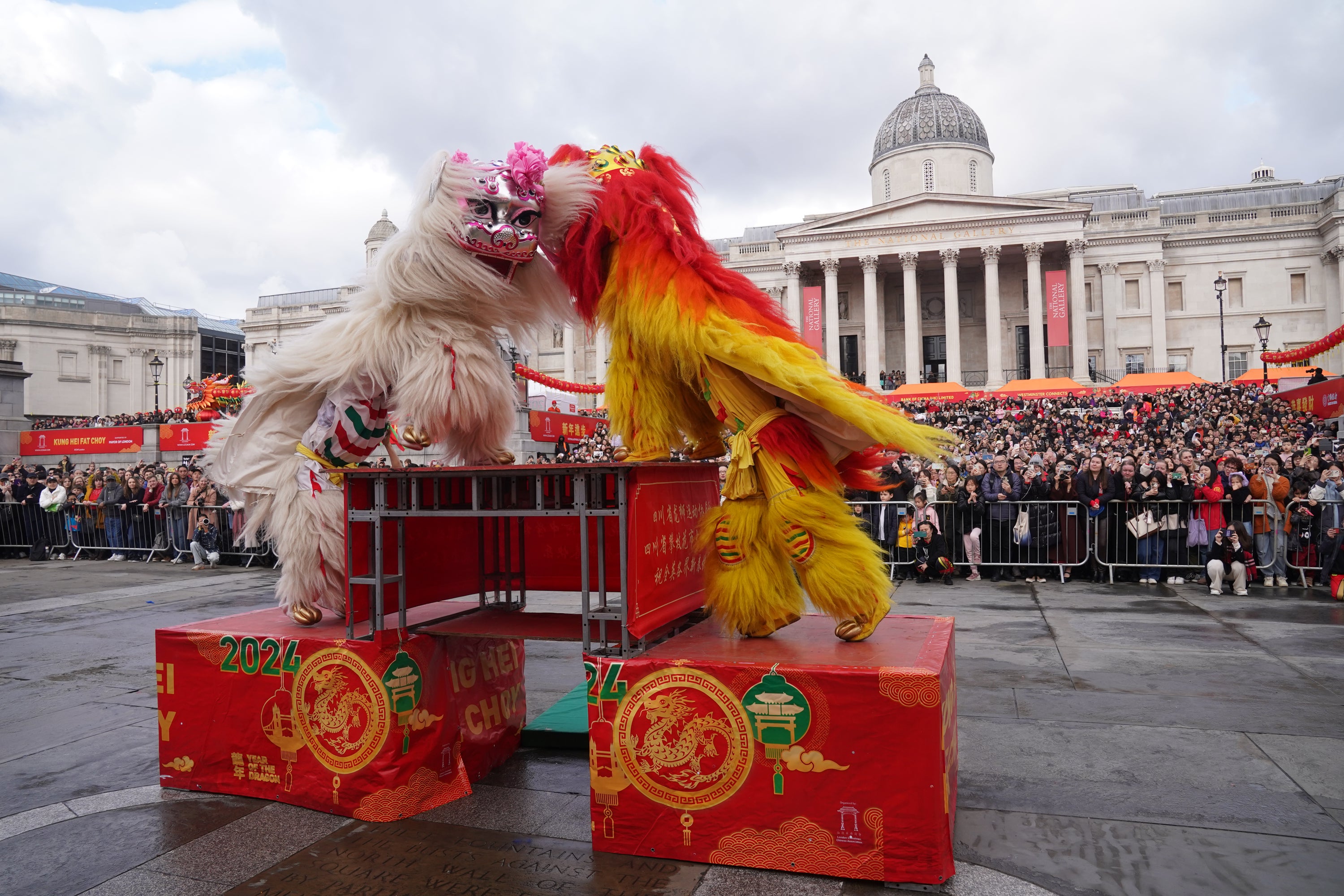 tens of thousands descend on london to celebrate chinese new year