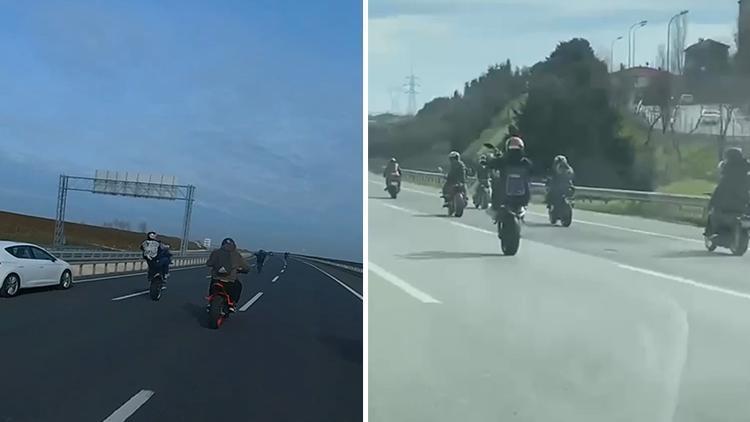 i̇stanbul'da motosikletlilerin tehlikeli yolculuğu kamerada