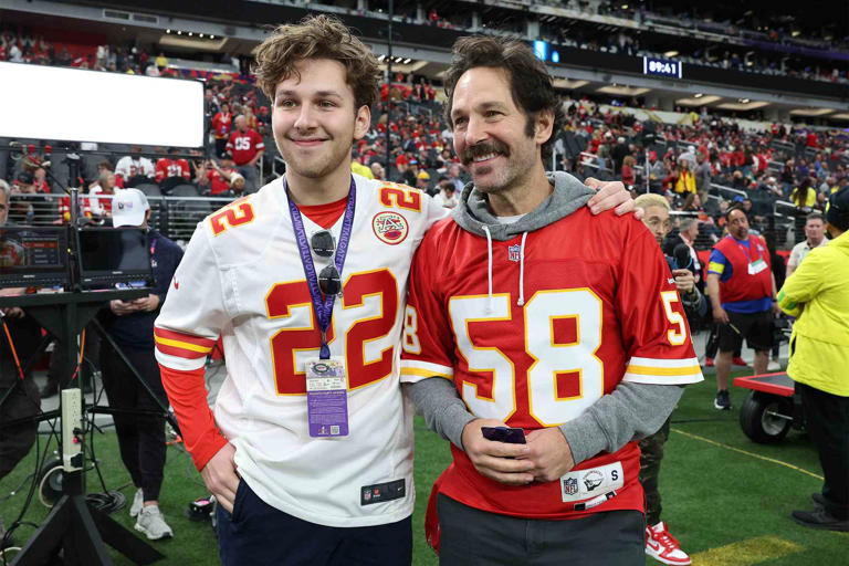 Jamie Squire/Getty Images Jack Rudd (L) and Paul Rudd attend Super Bowl LVIII between the Kansas City Chiefs and the San Francisco 49ers at Allegiant Stadium on February 11, 2024 in Las Vegas, Nevada.