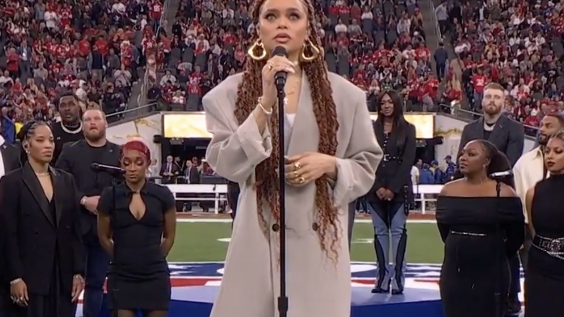 watch andra day’s moving performance of ‘lift every voice and sing’ at super bowl