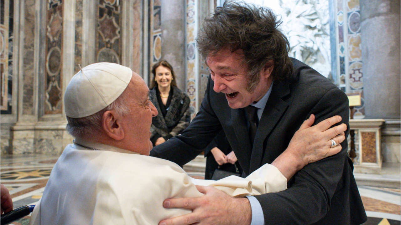 javier milei meets pope francis for first time since insulting pontiff