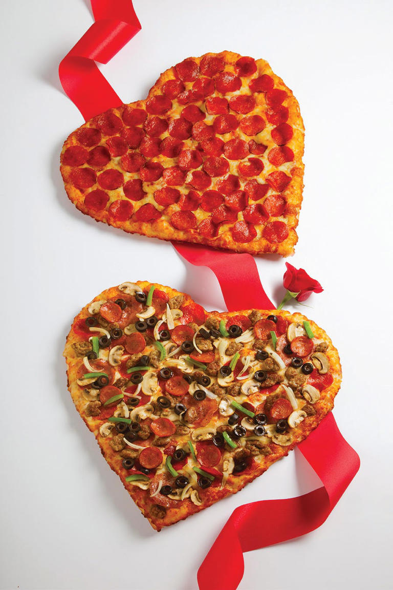 This Valentine's Day show your love with heartshaped pizza, donuts