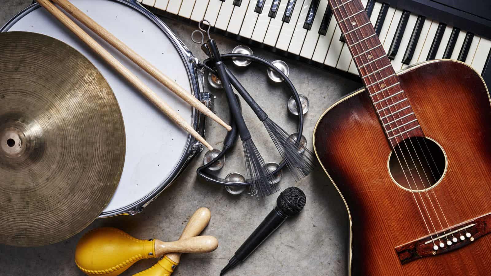 <p>Many people buy instruments and then never use them. These unused instruments often end up in yard sales. You can get really good deals on musical instruments such as guitars and keyboards at yard sales and pay just a fraction of what you would for something new.</p>