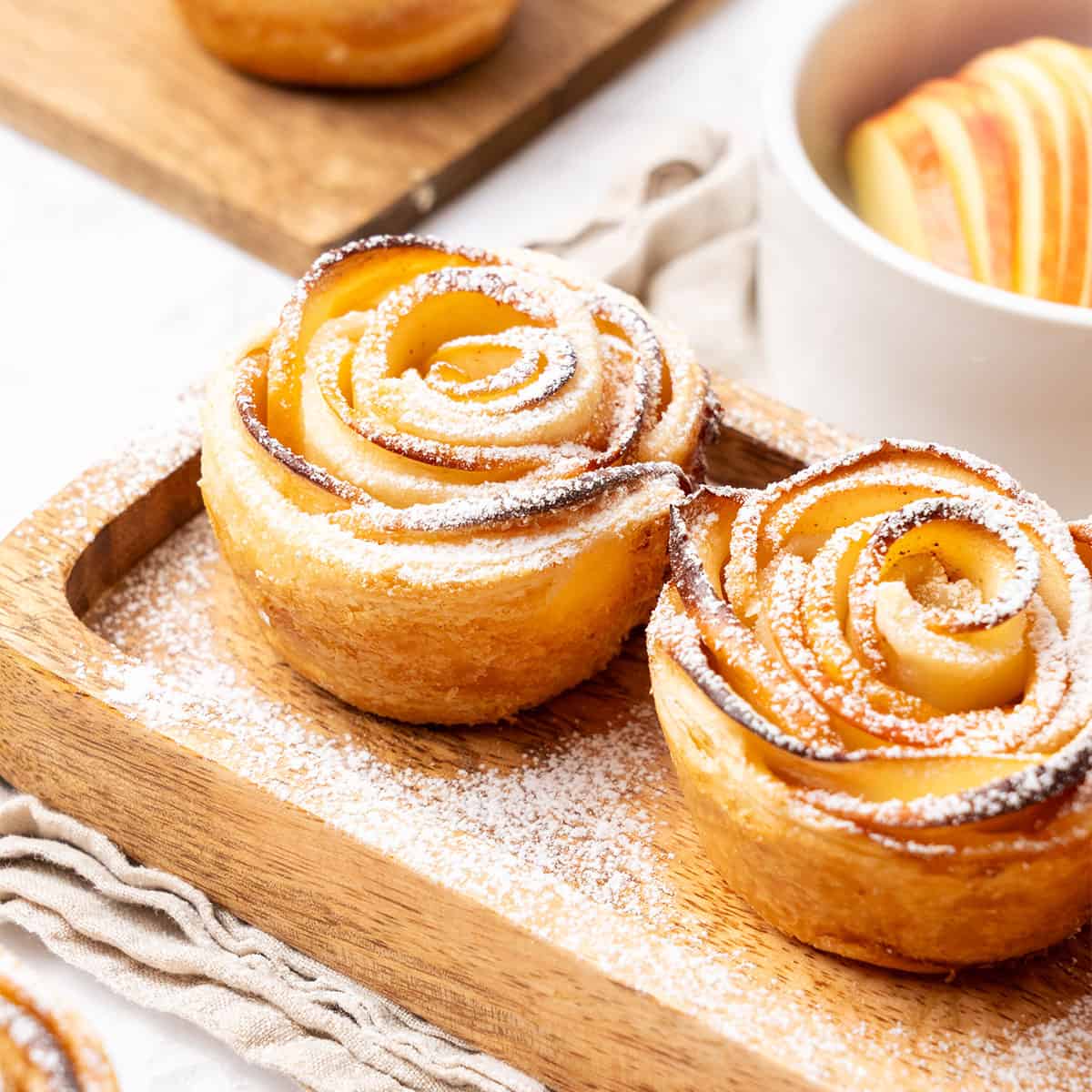 <p>If you have been looking for an elegant treat to add to your dessert table, these easy <a href="https://www.spatuladesserts.com/apple-roses-with-puff-pastry/"><strong>apple roses with puff pastry</strong> </a>are just what you have been looking for! Made with fresh apples, cinnamon, sugar, and a light and flaky puff pastry crust, this dessert isn’t just eye-catching but mouthwateringly delicious. Serve them for Valentine’s Day, Mother’s Day, or any occasion you want to impress your guests!</p><p><strong>Go to the recipe: <a href="https://www.spatuladesserts.com/apple-roses-with-puff-pastry/">Apple Roses with Puff Pastry</a></strong></p>