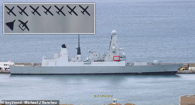 HMS Diamond Arrives In Gibraltar With Series Of 'kill Marks' On Its ...