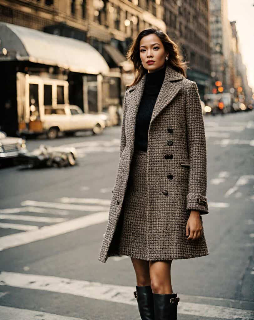<p>There’s something about tweed jackets that screams Channel, or in other words, classy. As such, wearing a tweed jacket to church on Sunday is a great way to look super stylish but in an effortless way.</p>