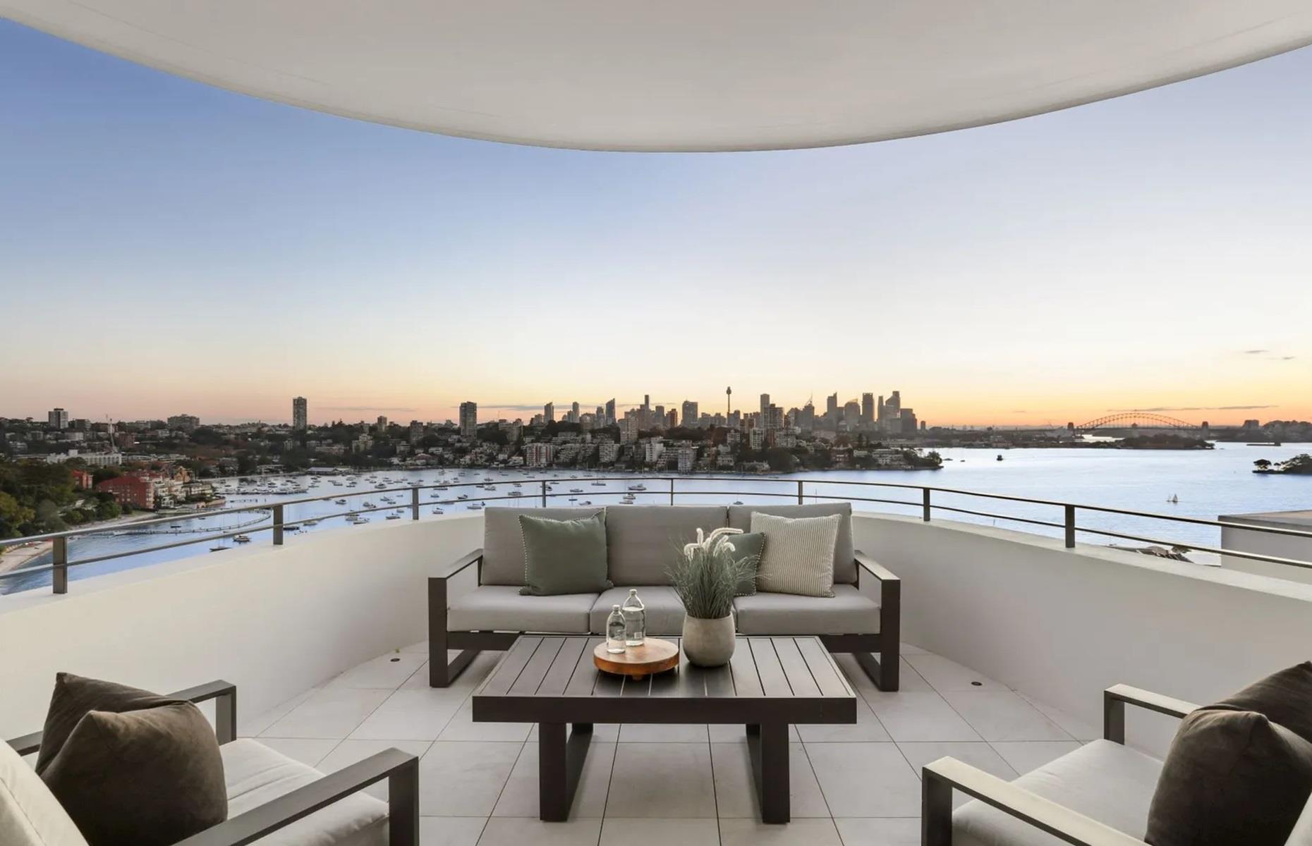 <p>This has got to be one of the best balcony views in the world! Lucky residents of 23 Wolseley Road also gain access to a secure garage, an internal laundry service, zoned ducted air-conditioning, and smart home automation. Penthouse #6 is <a href="https://www.sothebysrealty.com/eng/sales/detail/180-l-2507-kllvrp/23-wolseley-road-point-piper-sydney-sw">on the market</a> right now for an undisclosed sum. However, another penthouse inside the building <a href="https://www.news.com.au/finance/real-estate/sydney-prestige-property-get-set-for-the-postschoolholiday-trickle-to-sell-before-christmas/news-story/4c5daee9be57657c78e880655cf8089b">sold</a> in October 2022 for AU$30 million, which equates to $20.2 million, so it's likely this one is worth even more. </p>