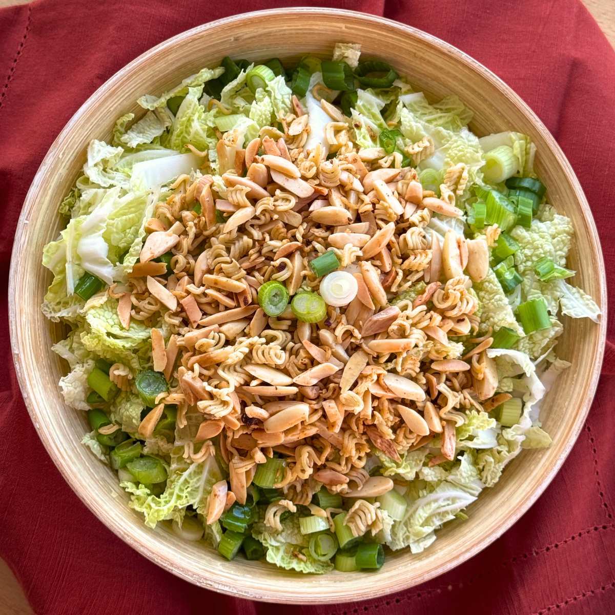 Napa Cabbage Salad With Ramen Noodle Topping   BB1iASYT.img