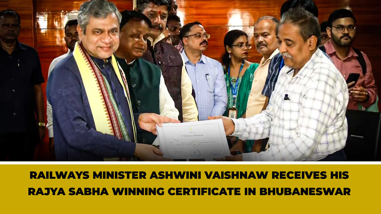 Railways Minister Ashwini Vaishnaw Receives His Rajya Sabha Winning ...