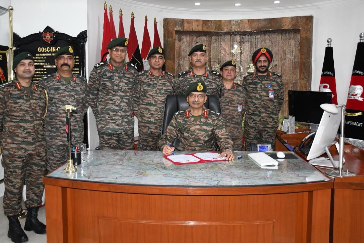 lt general suchindra kumar takes charge of army's northern command