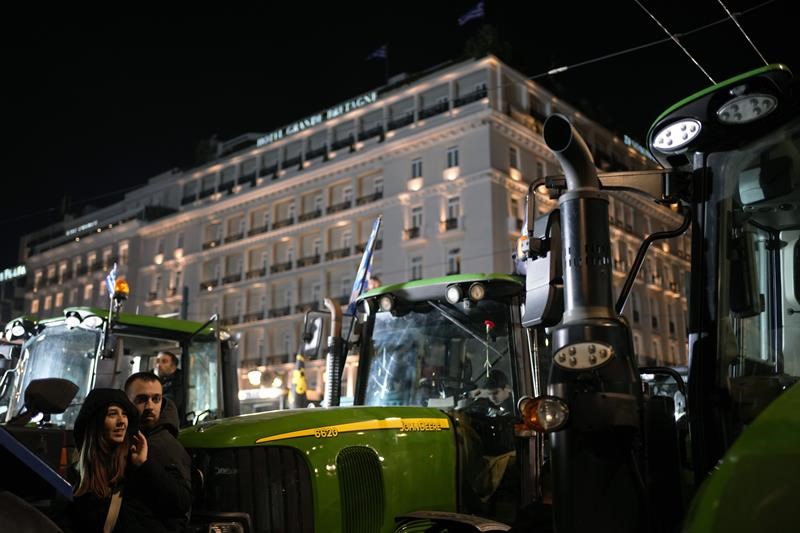 'without us, you don’t eat': greek farmers drive tractors to parliament to demand financial help