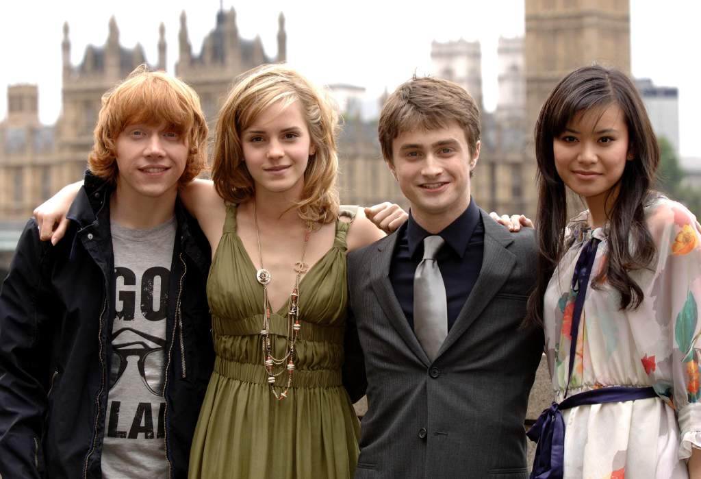Actress Katie Leung (far right) played Harry's primary love interest, Cho Chang. Chang was involved rather heavily starting in the fourth film (<em>The Goblet of Fire</em>). Whether it was with Harry or Cedric Diggory (Robert Pattinson), Leung's character was often emotional. She may have had more scenes in which she was crying than not. <br> <br> It begs the question: How did Leung get in the mindset to cry on command? In a word, Coldplay. Yes -- the Scottish actress reportedly sat in her trailer listening to Coldplay for hours on end whenever she was asked to act in a scene in which she was to be emotional. Leung revealed this reportedly in a past interview with BBC.